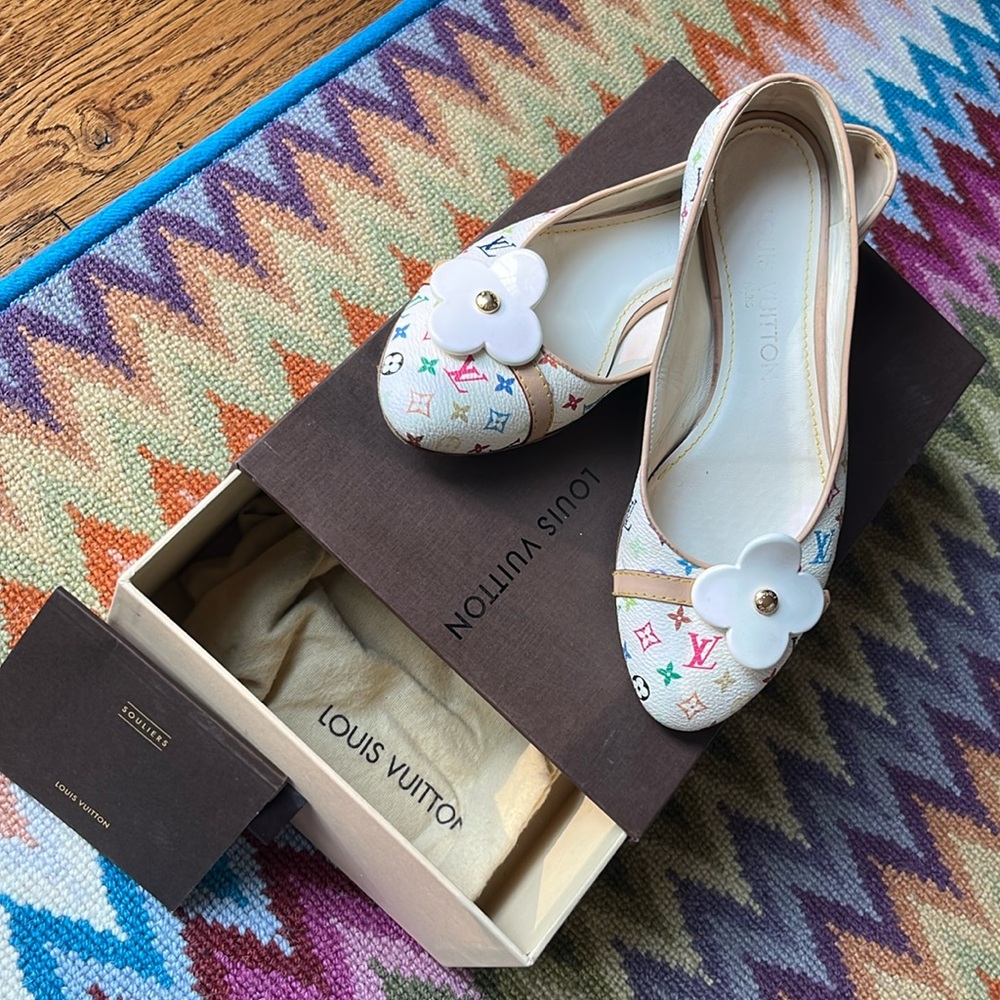 Original Murakami under Marc Jacobs LV collab ballet flats